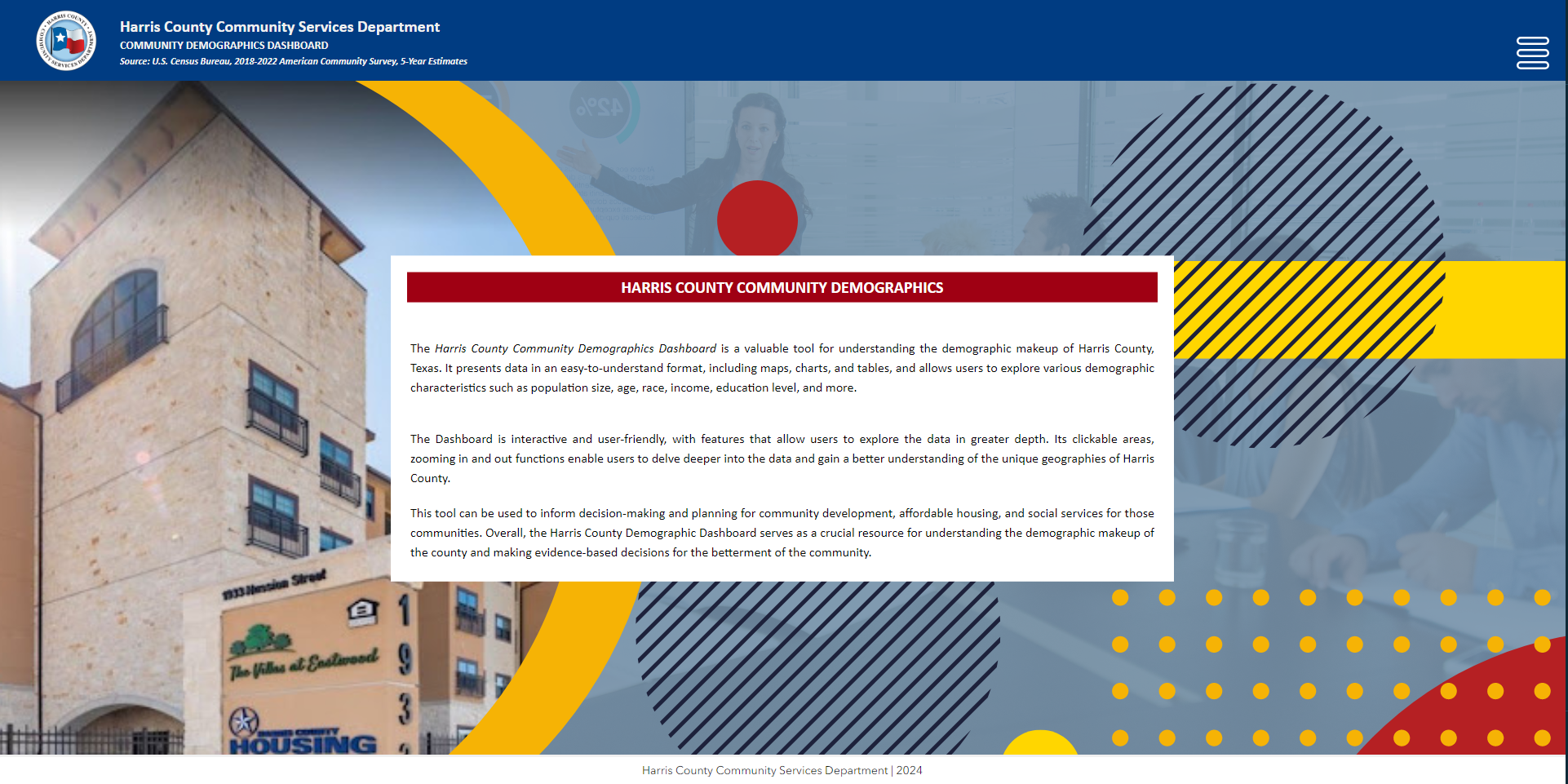 Harris County Demographics Map Site Screenshot PNG